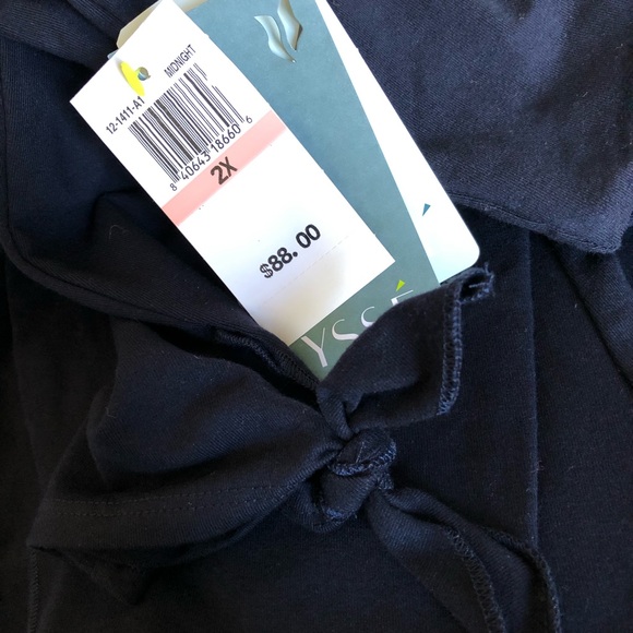 NWT Lyssé Side-Tie Cropped Leggings Plus 2X Blue - Picture 2 of 3